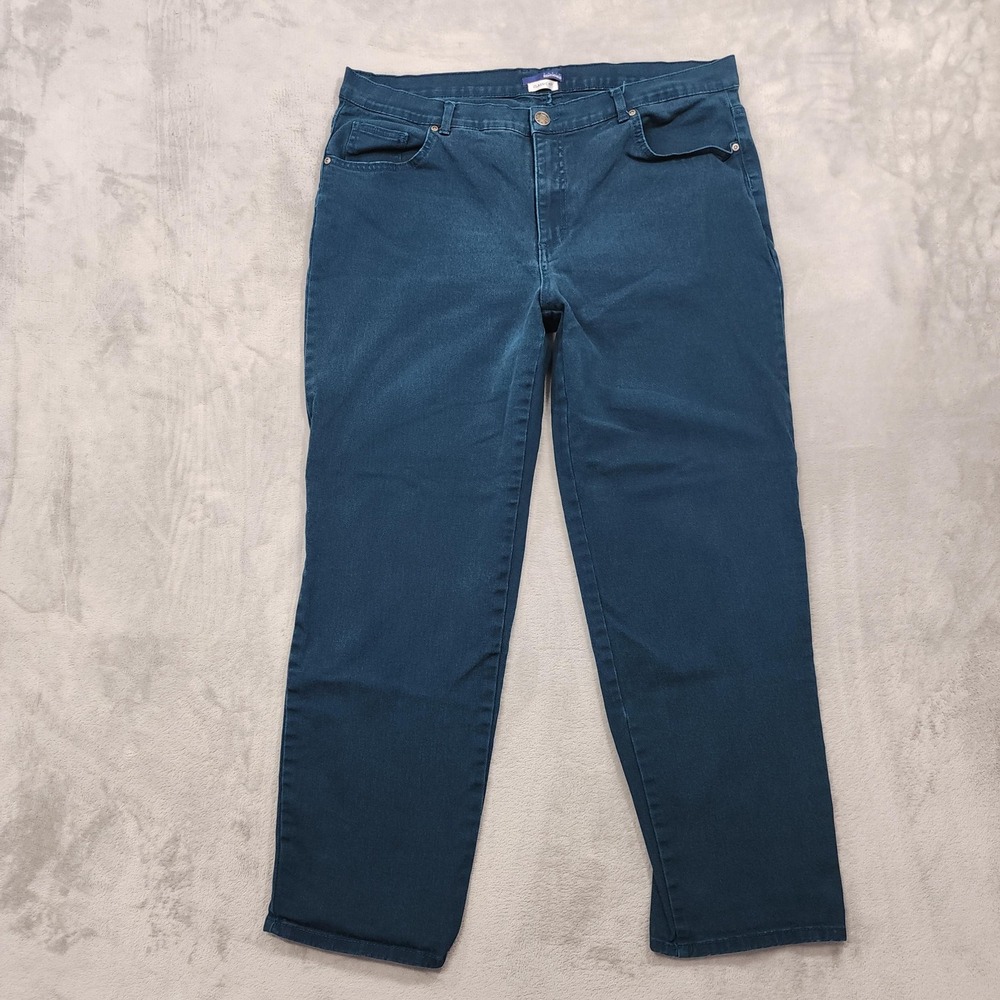Vintage Basic Editions Jeans Womens 20W Blue High Rise Classic Fit Stretch Denim
